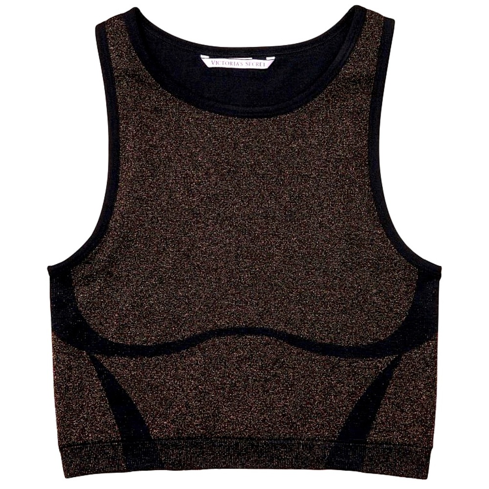Seamless Shine Flow On Point High-Neck Tank crop top